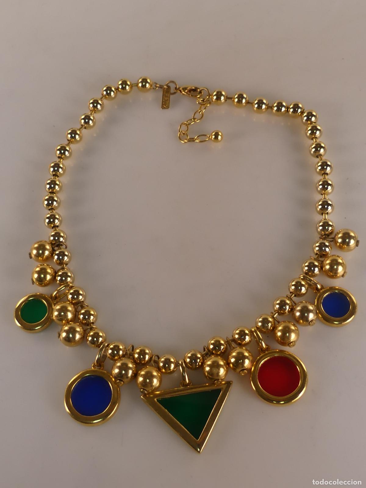 Joalharia: BONITO COLLAR DORADO Y PIEDRAS MARCA LERITZ
