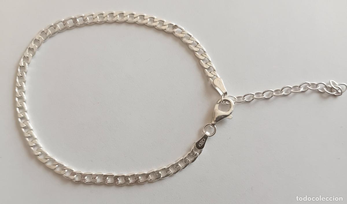 Joaillerie: PULSERA DE PLATA DE LEY CONTRASTADA 925. 20 CM LARGO TOTAL. VER FOTOS Y DESCRIPCION