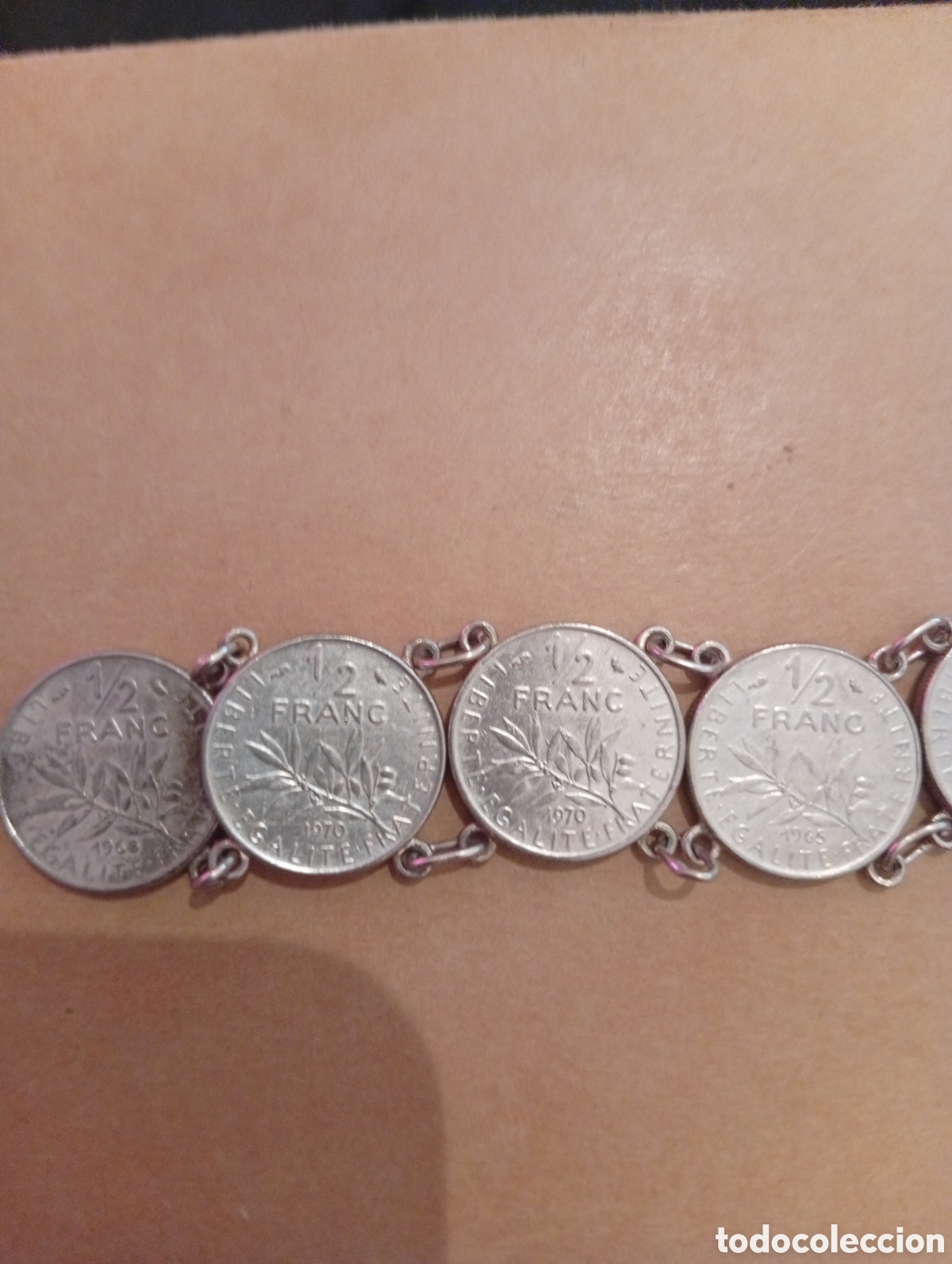 Joyeria: Pulsera monedas francesas antigua - Foto 4