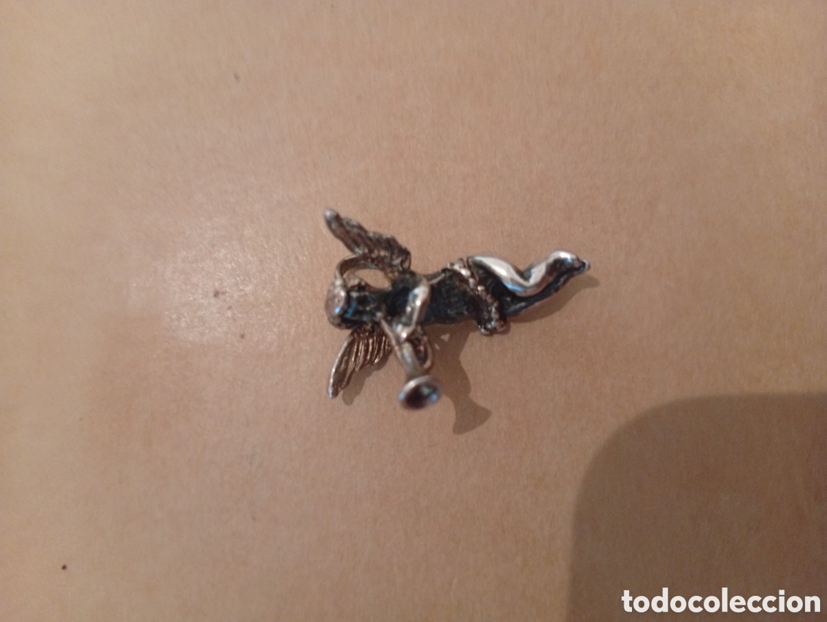 Joyeria: Colgante &aacute;ngel con trompeta de plata