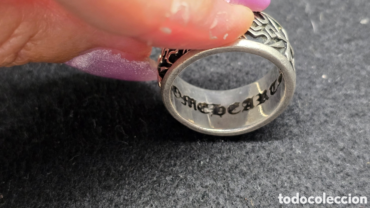 Joyeria: Anillo estilo g&oacute;tico de plata de ley contrastada - Foto 4