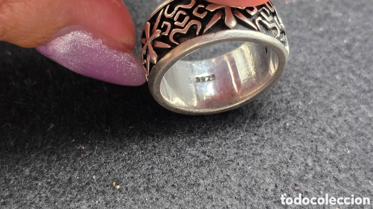 Joyeria: Anillo estilo g&oacute;tico de plata de ley contrastada - Foto 5