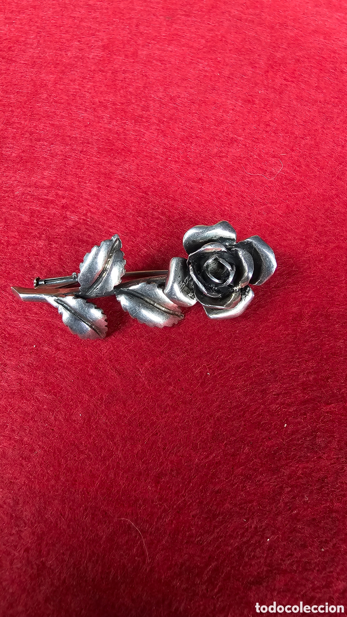 Joyeria: Antiguo broche de plata de ley contrastada