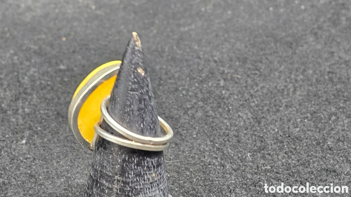 Joyeria: Anillo plata de ley contrastada piedra amarillo - Foto 3