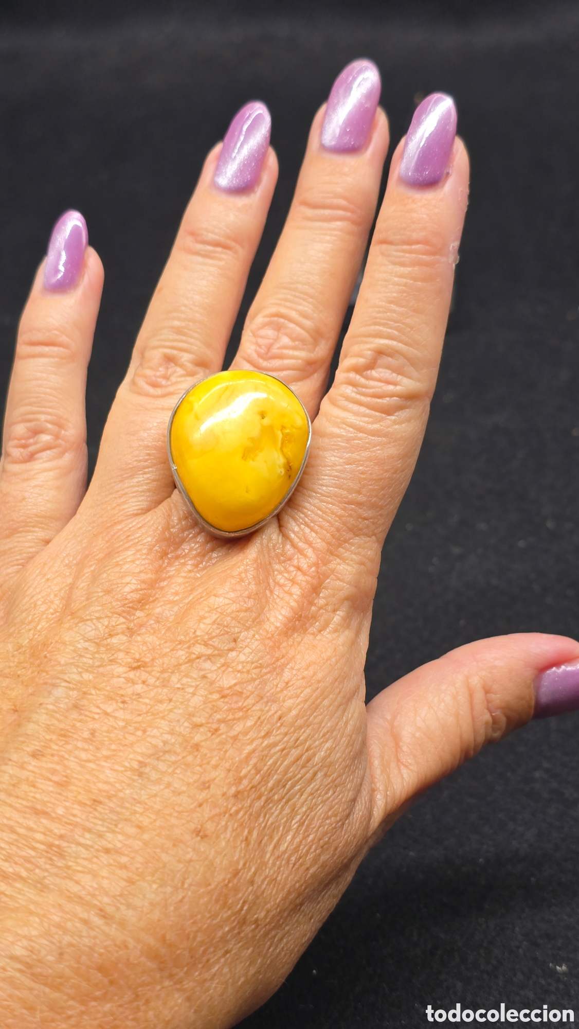 Joyeria: Anillo plata de ley contrastada piedra amarillo - Foto 5