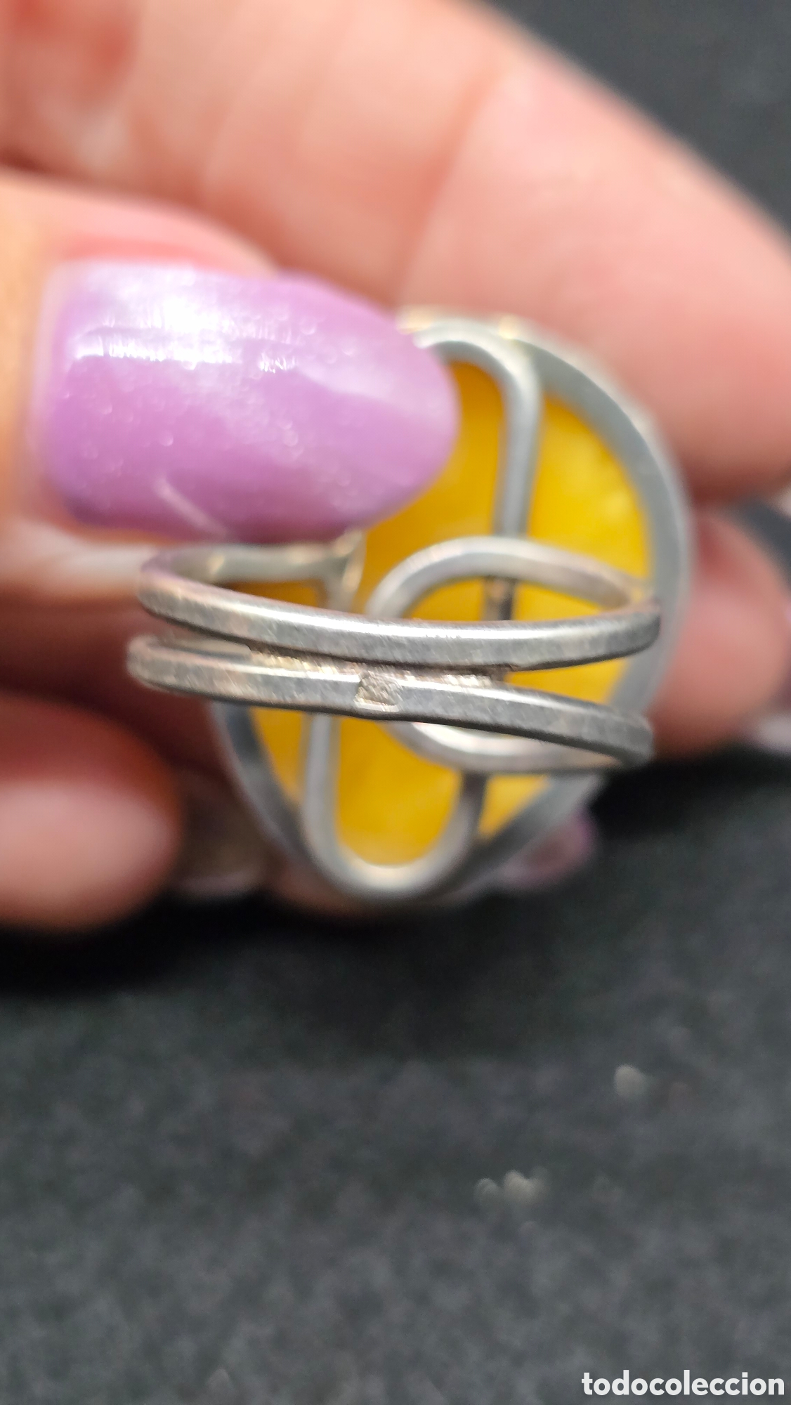 Joyeria: Anillo plata de ley contrastada piedra amarillo - Foto 6