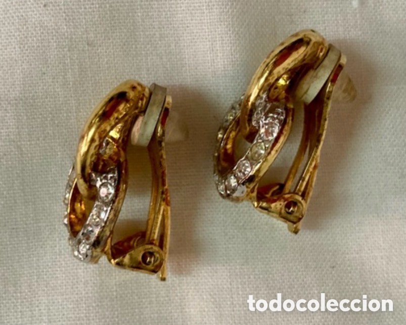 Joalharia: Pendientes ba&ntilde;o de oro 18 K y piedras