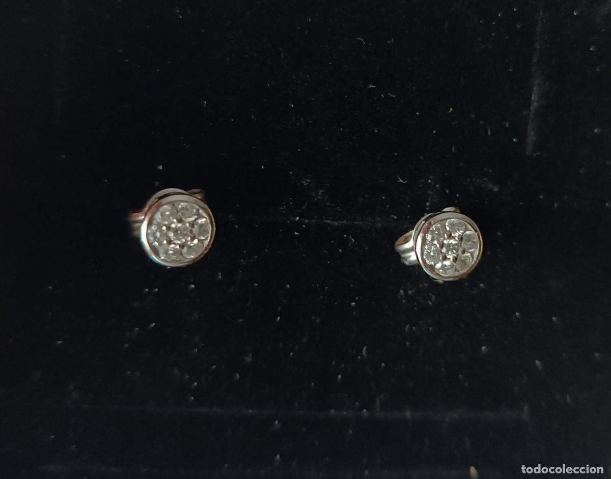 Joyeria: PENDIENTES ORO BLANCO 18 KL CON DIAMANTES NATURALES