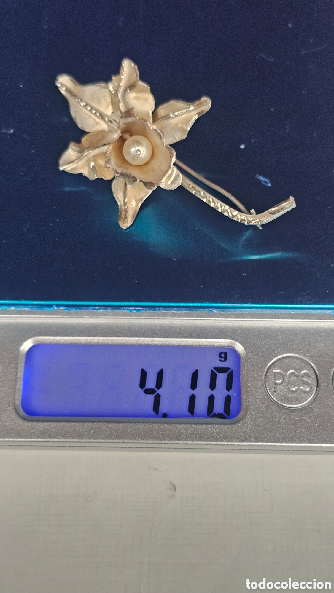 Joyeria: Broche flor de plata de ley - Foto 2
