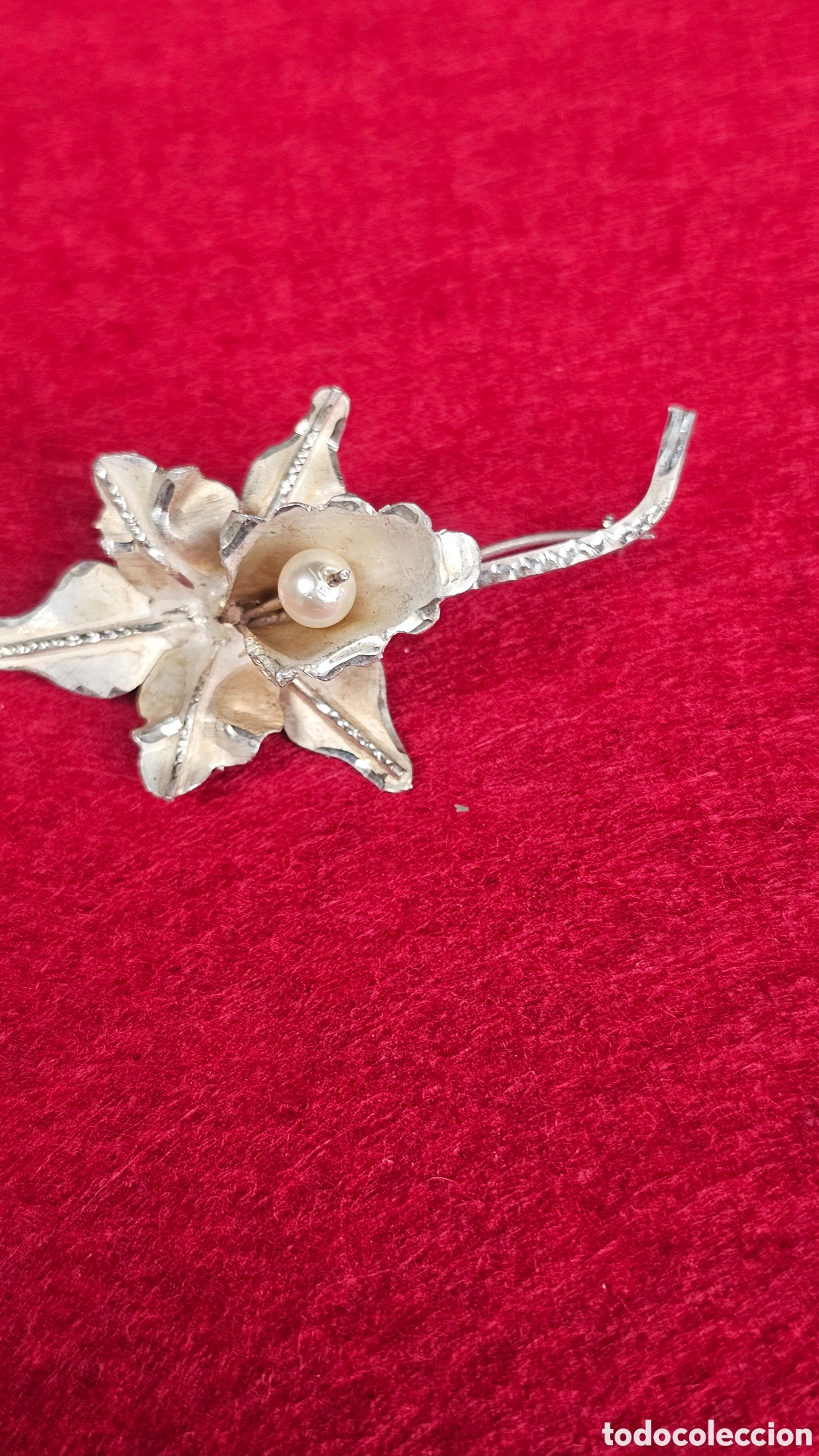 Joyeria: Broche flor de plata de ley - Foto 1