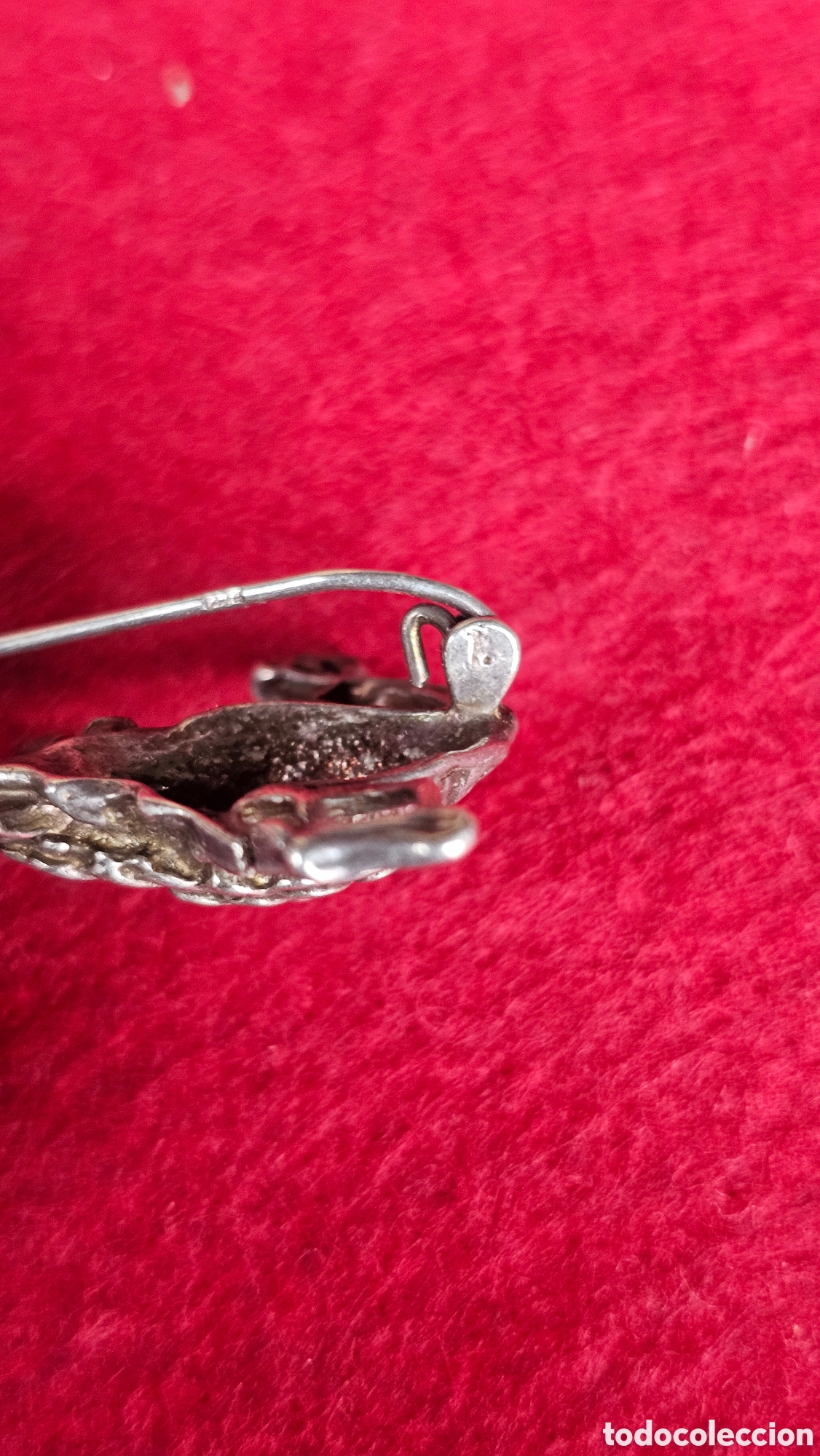 Joyeria: Antiguo broche de plata de ley contrastada y ambar - Foto 3