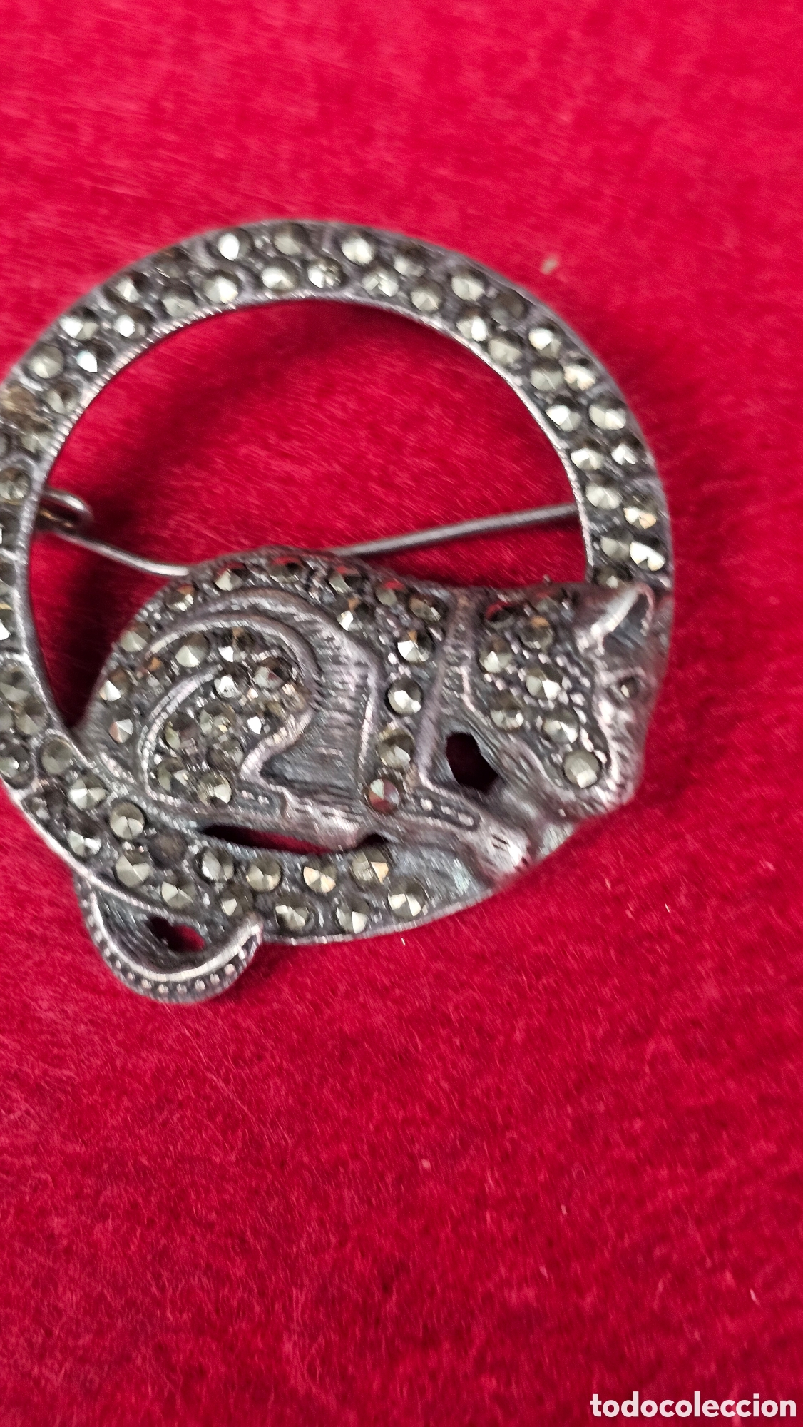 Joyeria: Antiguo broche de plata de ley contrastada - Foto 4