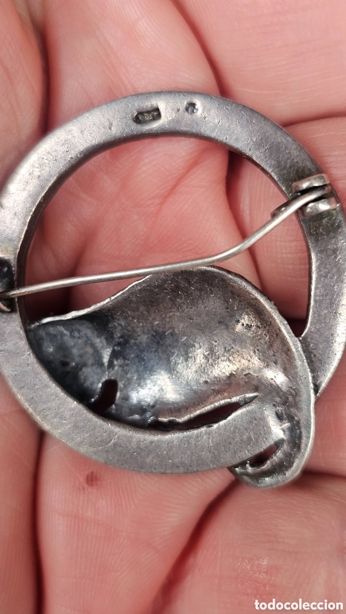 Joyeria: Antiguo broche de plata de ley contrastada - Foto 6