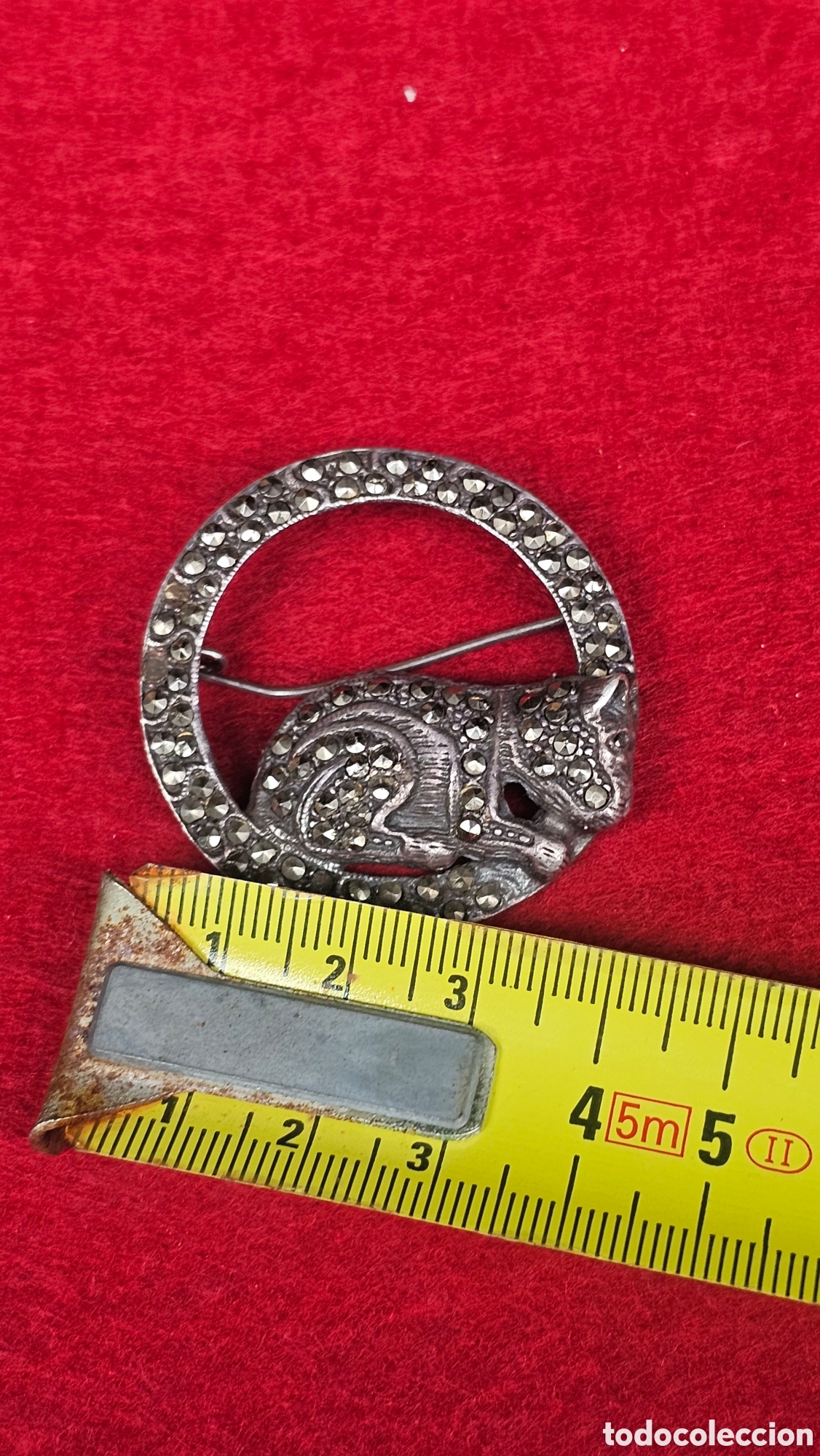 Joyeria: Antiguo broche de plata de ley contrastada - Foto 8