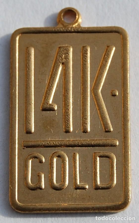Joaillerie: Lingote medalla ba&ntilde;o de oro 14K