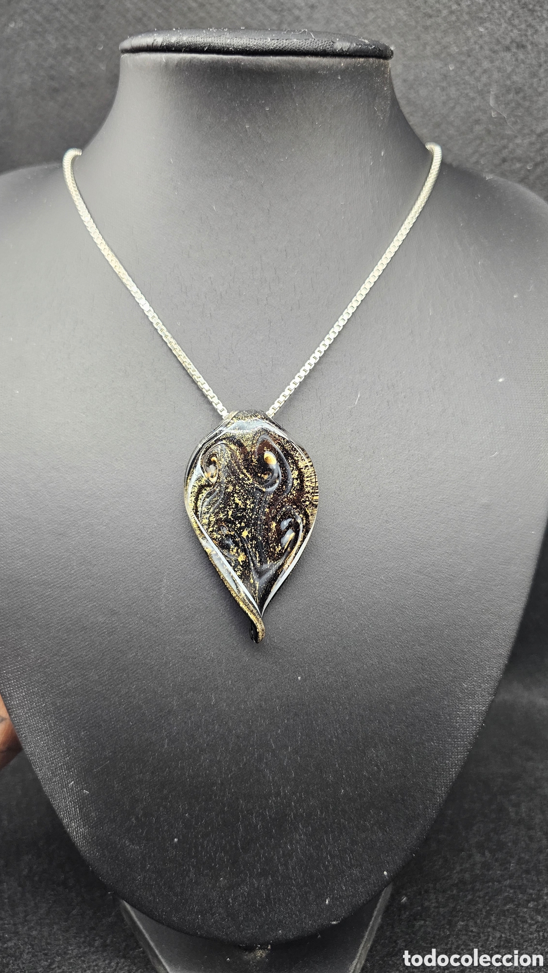 Joyeria: Collar de plata de ley y cristal de murano - Foto 1