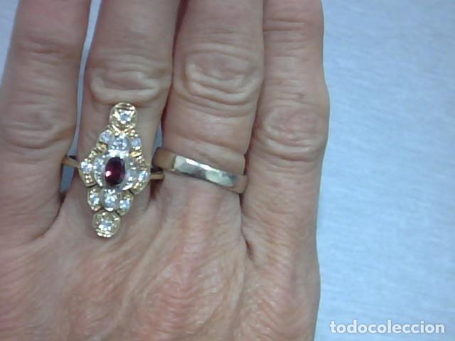 Joyeria: anillo en oro 18 kts diamantes y rubi - Foto 3