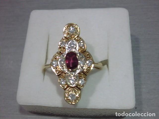 Joyeria: anillo en oro 18 kts diamantes y rubi - Foto 5