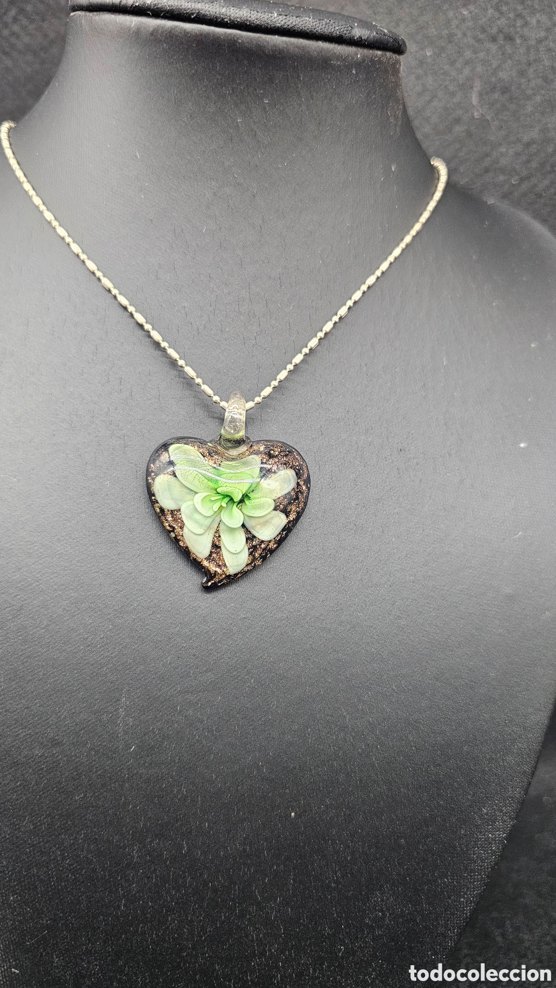 Joyeria: Collar de plata de ley y cristal de murano - Foto 1