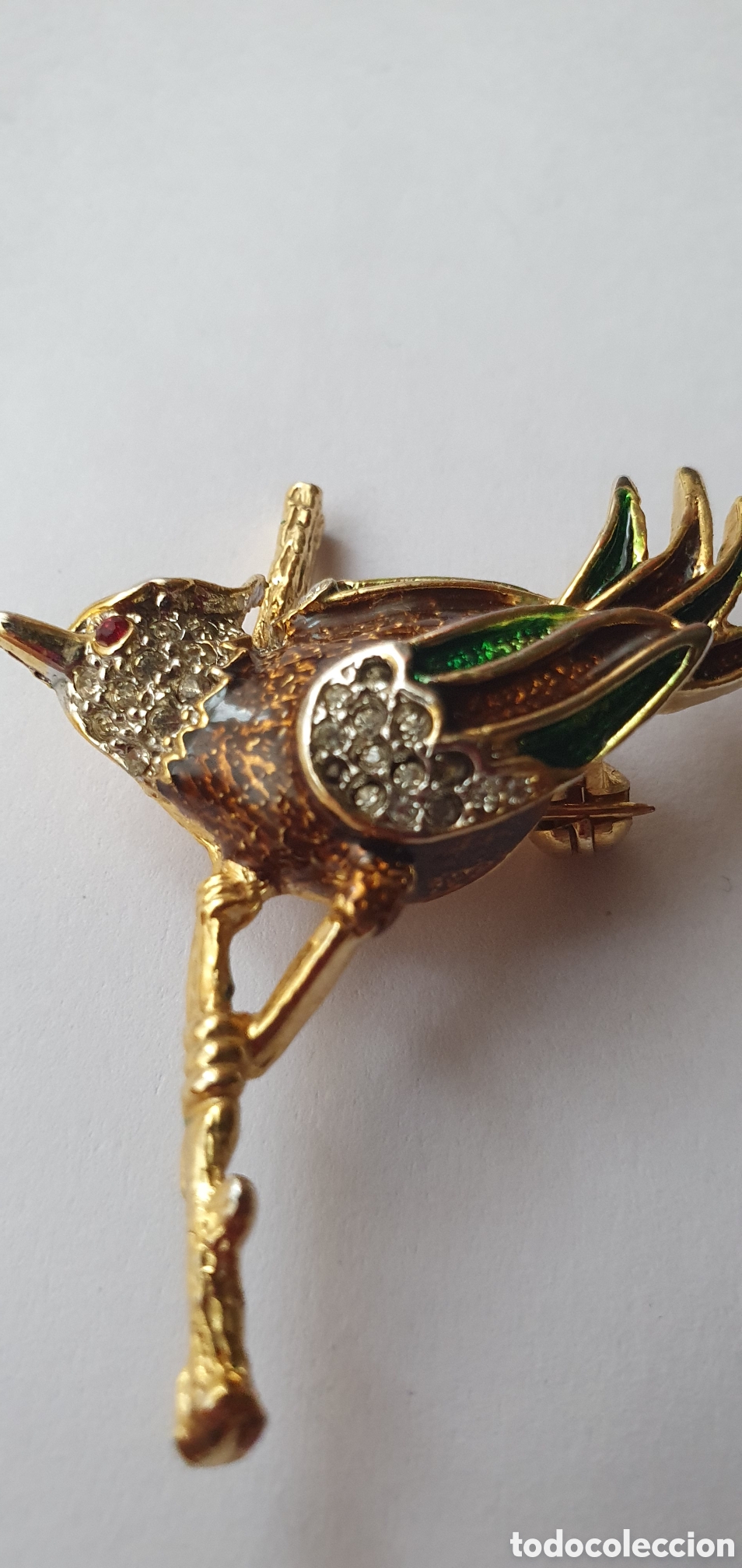 Joyeria: Broche de p&aacute;jaro Dorlan vintage - Foto 2