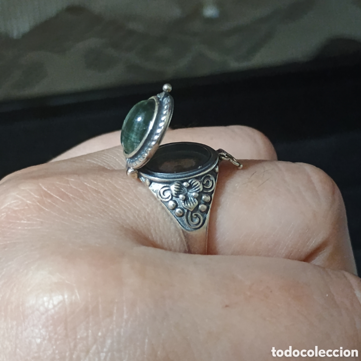 Joyeria: Anillo Plata Serafinita Tapa Abatible