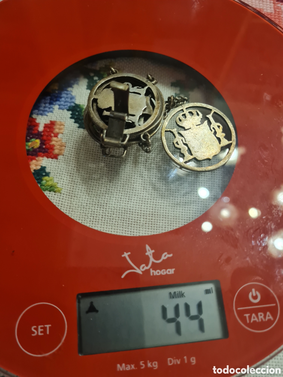 Joyeria: Antigua pulsera de plata de monedas - Foto 11