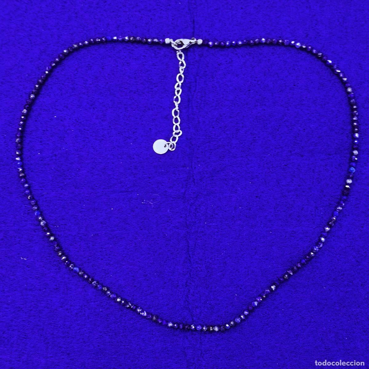 Gioielleria: GARGANTILLA DE LAPISLAZULI FACETADO 3 MM .ALPACA.MED. 41- 46 CMS