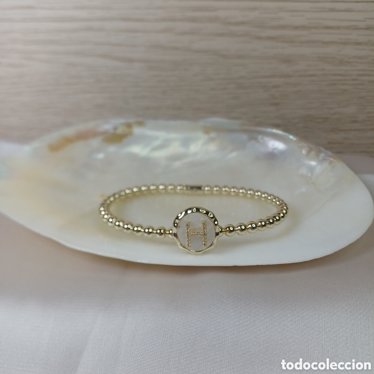 Gioielleria: ELEGANTE BRAZALETE H CHAPADO ORO 18 K MINIMALISTA