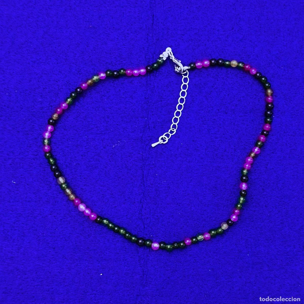 Jewelry: GARGANTILLA AGATAS MULTICOLOR BOLA 4,5 MM .ALPACA.MED. 40 - 46 CMS