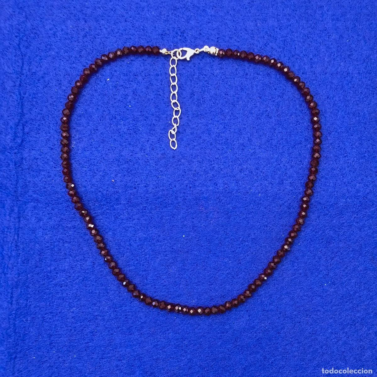 Joaillerie: GARGANTILLA GRANATE FACETADOS 4,5 MM .ALPACA. DORADA MED. 40 - 45 CMS