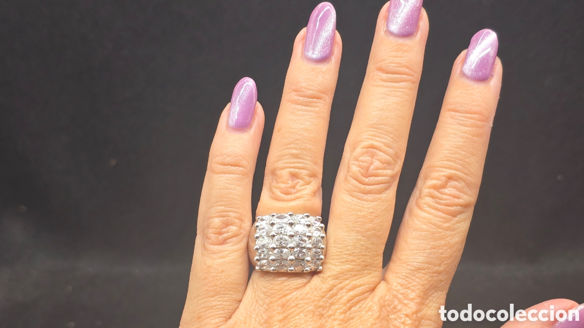 Joalharia: Precioso anillo de plata de ley contrastada