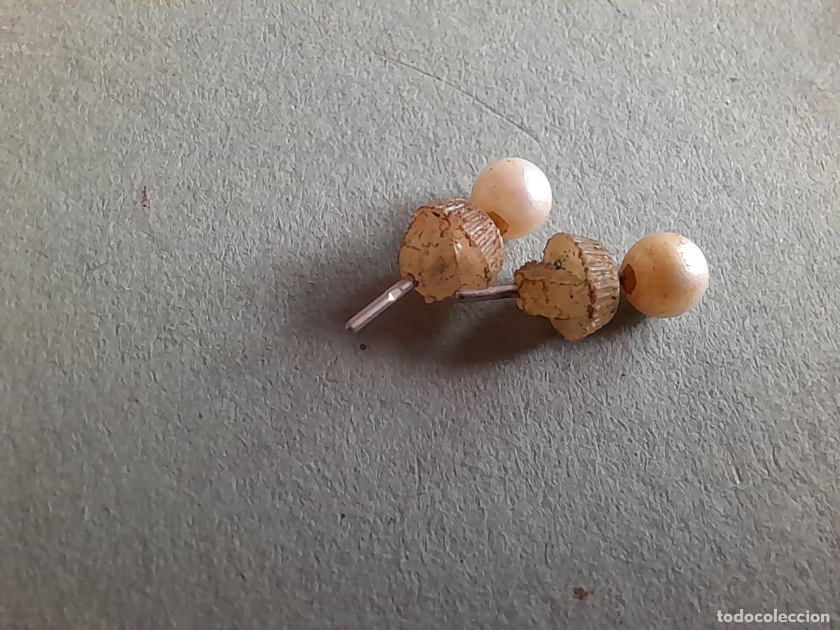Joyeria: pendientes de boton con perla de 5mm aprox - Foto 2