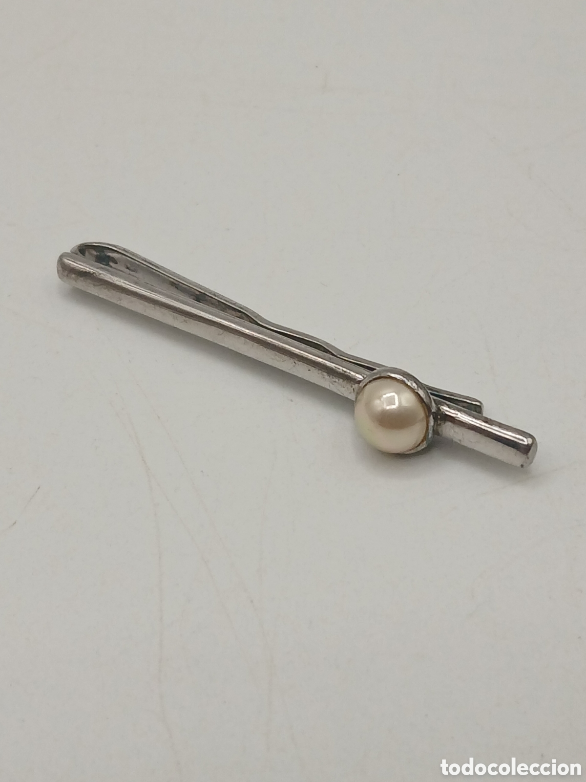 Joyeria: Pinza pisacorbata plata 925mls y perla cultivada