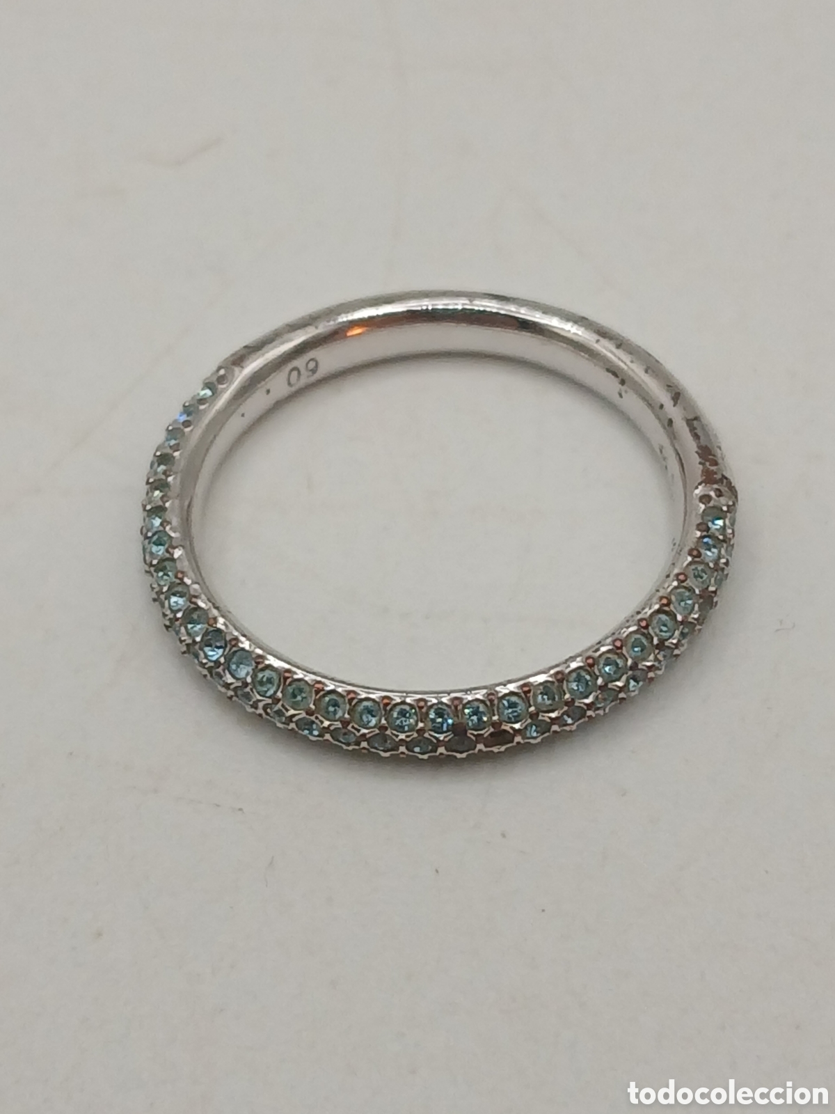 Joyeria: Swarovski. Anillo metal plateado y cristal