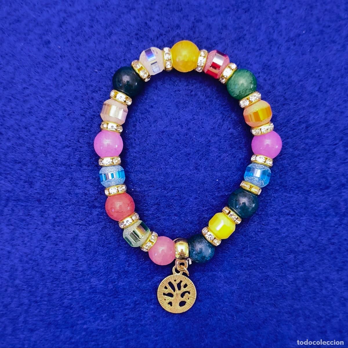 Gioielleria: PULSERA ELASTICA PIEDRAS CON DIGET. BOLA MM