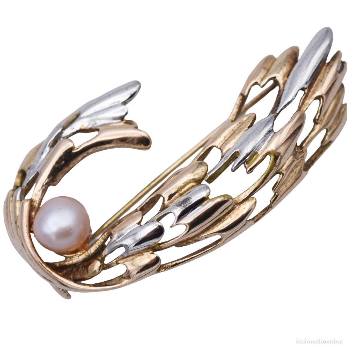 Joyeria: Broche de plata 925 con ba&ntilde;o de oro - Foto 1