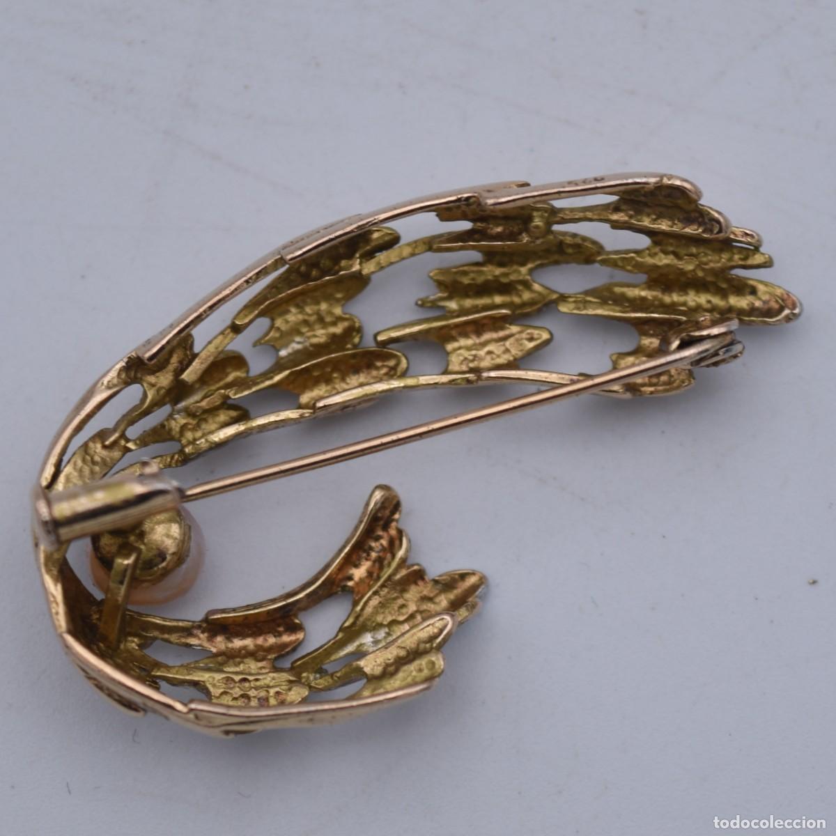 Joyeria: Broche de plata 925 con ba&ntilde;o de oro - Foto 3