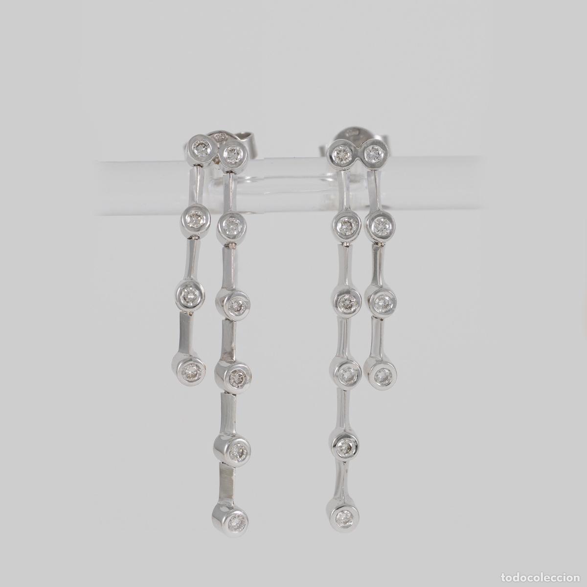 Joyeria: Pendientes en oro blanco 18k con diamantes - Foto 1