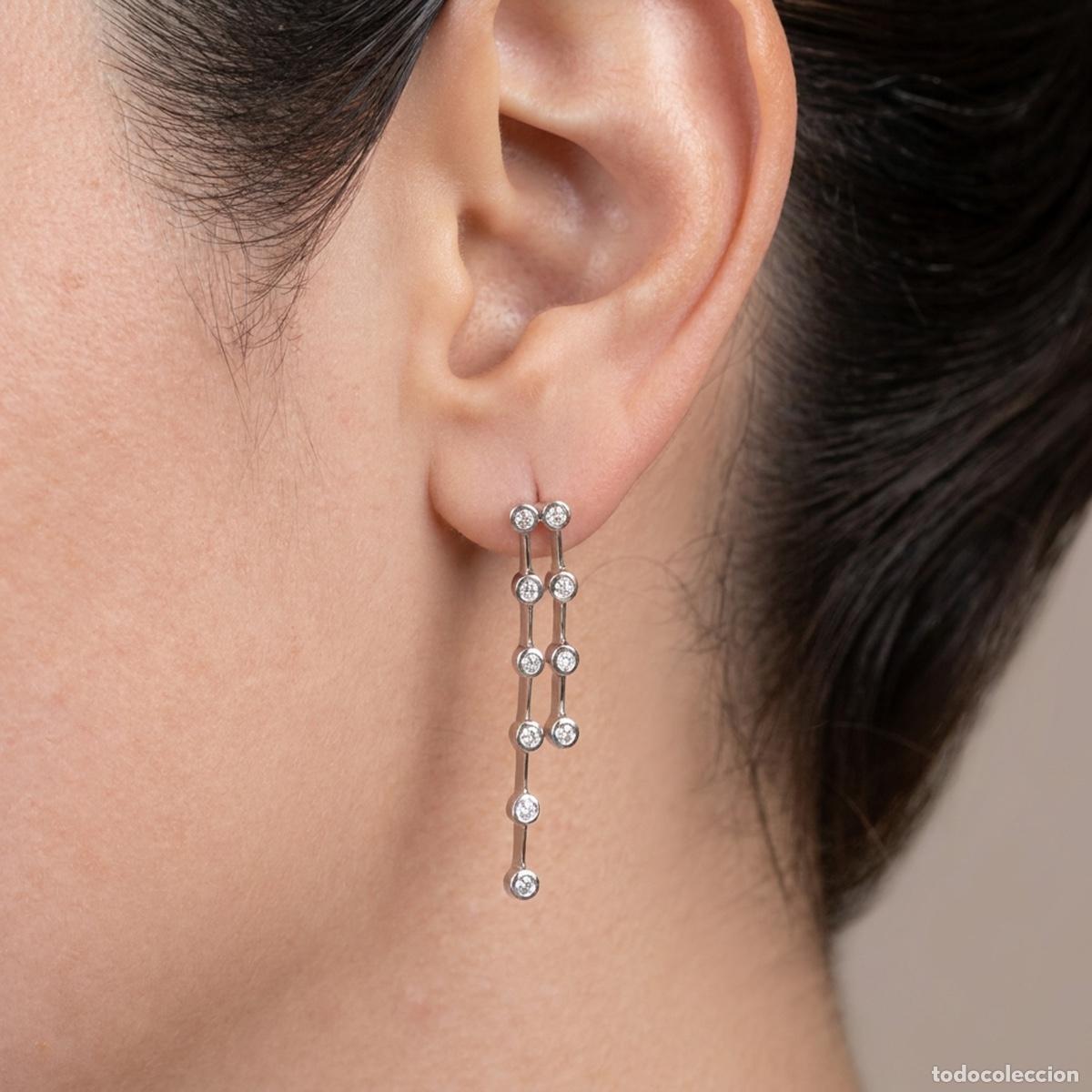 Joyeria: Pendientes en oro blanco 18k con diamantes - Foto 2