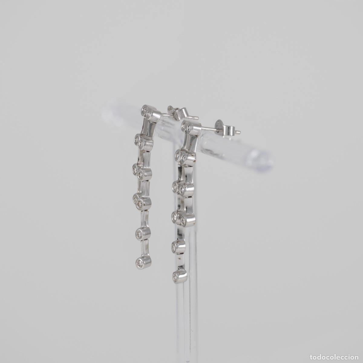 Joyeria: Pendientes en oro blanco 18k con diamantes - Foto 3