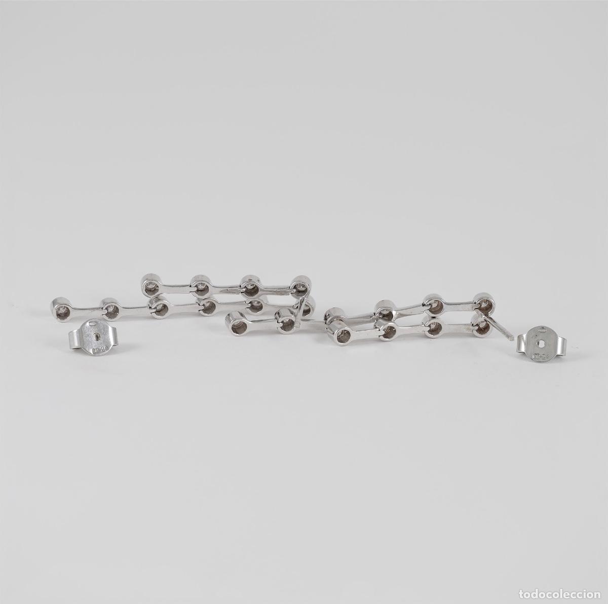 Joyeria: Pendientes en oro blanco 18k con diamantes - Foto 6