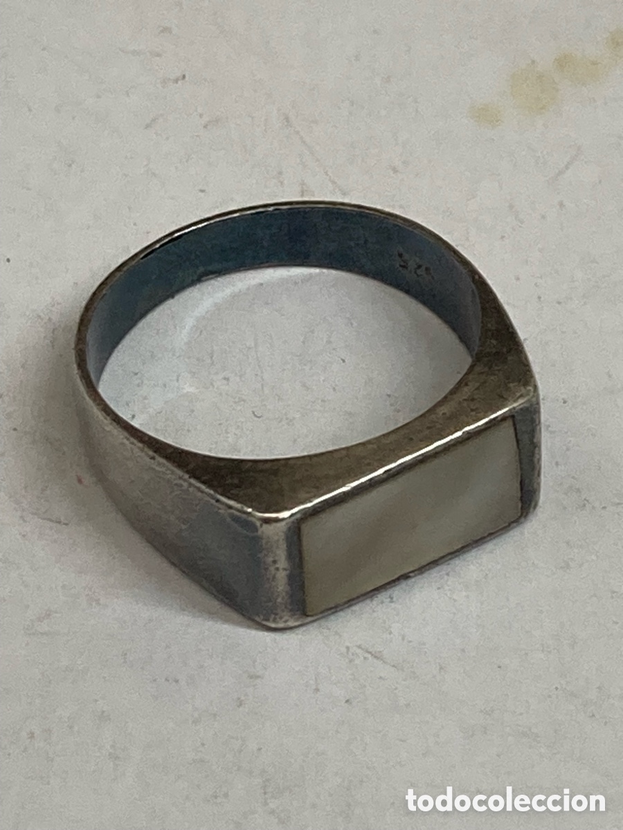Joyeria: Anillo de plata n&aacute;car S524
