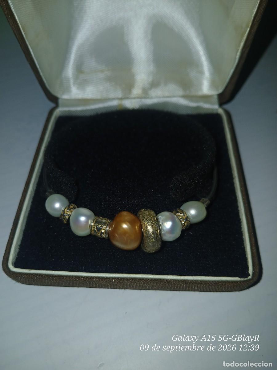 Joyeria: Pulsera de plata y perlas. Pieza &uacute;nica. - Foto 1