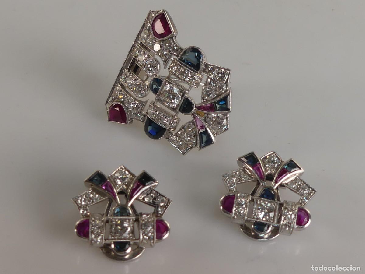 Joyeria: JUEGO DE UN BROCHE Y PENDIENTES BONITO DISE&Ntilde;O