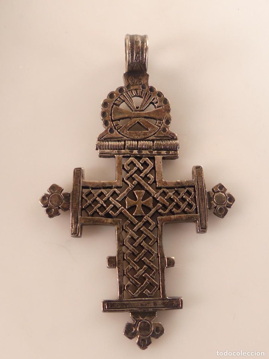 Jewelry: BONITO COLGANTE CRUZ DE PLATA ANTIGUA PESA 12,90 GRAMOS