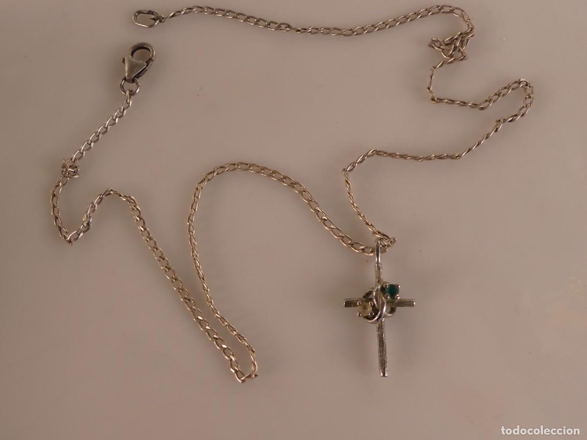 Joyeria: ELEGANTE COLGANTE CRUZ Y CADENA HECHAS DE PLATA PESAN 4,36 GRAMOS