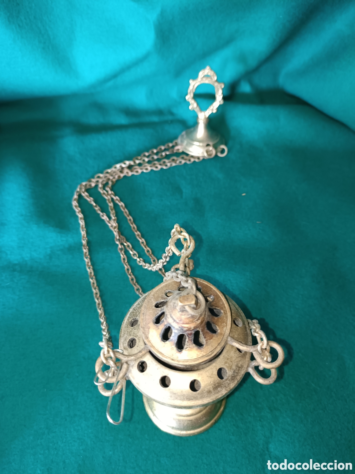 Joyeria: Botafumeiro, incensario, bronce