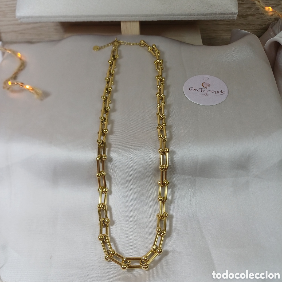 Joaillerie: GARGANTILLA ESLABONES VINTAGE CHAPADO ORO 18 K