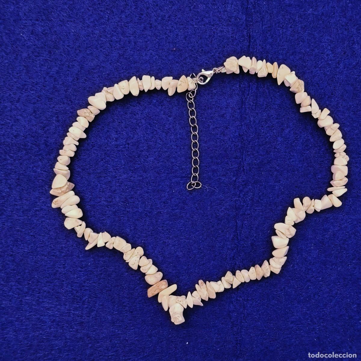 Jewelry: GARGANTILLA DE ALPACA PLATEADA AGATA NATURAL TROZOS. MED. 41 - 48 CMS
