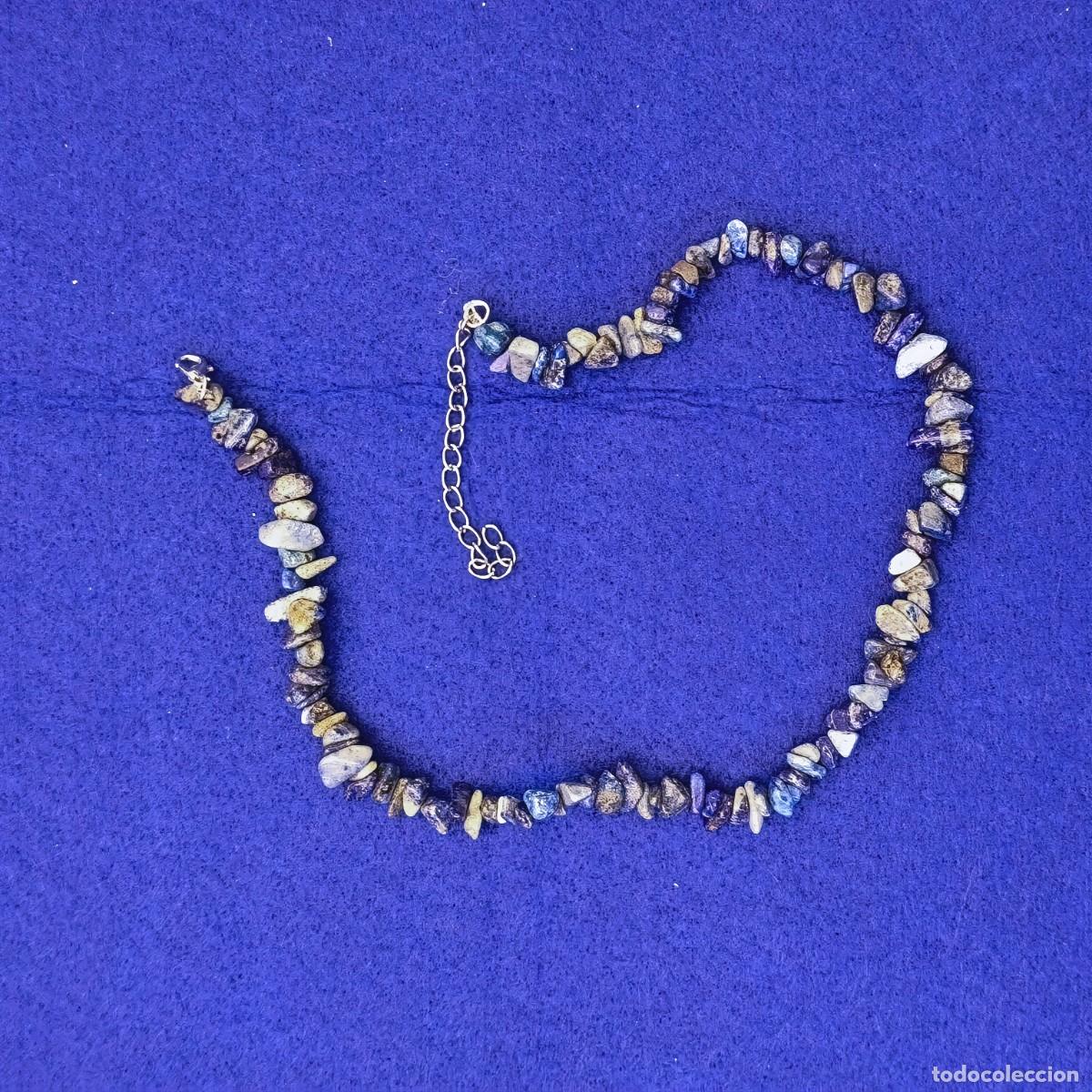 Joyeria: GARGANTILLA LAPISLAZULI TROZOS DE ALPACA PLATEADA. MEDIDA 40 - 47 CMS - Foto 4